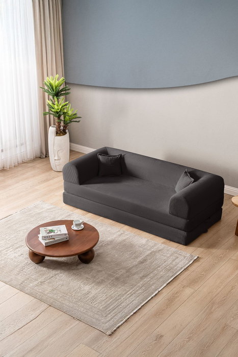 Atelier Del Sofa Legom Eco - Sofá-Cama de 3 Plazas Antracita